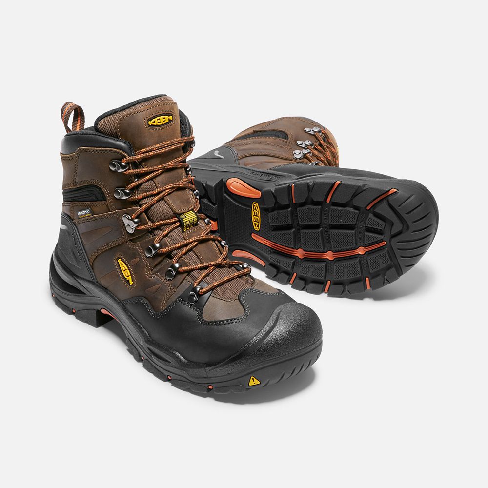 Keen Arbetskängor Herr Bruna/Svarta - Coburg 6\" Waterproof (Steel Toe) - 184237GKH